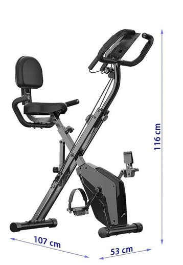 Opvouwbare Hometrainer –8 Weerstanden, LCD Display en Hartsl, Verzenden, Nieuw