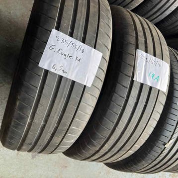 2 x Goodyear Eagle F1 235-55-18 Zomerbanden 6,5mm, 18 inch, Gebruikt, Ophalen of Verzenden, 235 mm