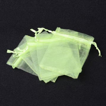 ca. 100 x Organza Zakjes – 7 x 9 cm – Neongroen, Ophalen of Verzenden, Nieuw