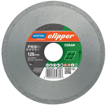 Diamantzaagblad Norton Clipper Pro Ceramic 125 x 22,23 mm, Ophalen of Verzenden, Overige typen