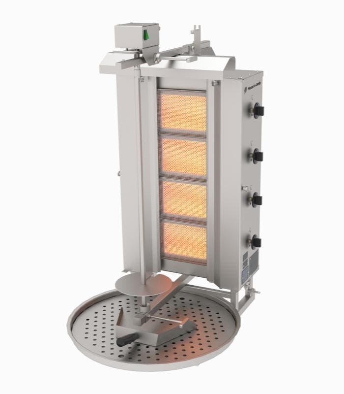 Naomi Grills EC.O.4.G | Gas Döner Grill | 4 Branders | Boven, Zakelijke goederen, Horeca | Keukenapparatuur, Nieuw in verpakking