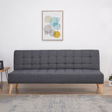 Slaapbank Pukkila 180x86x81 cm Textiel [en.casa], Verzenden, Nieuw