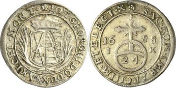 1/24 taler, daalder (groschen) 1688, Sachsen-kurlinie ab..., Verzenden