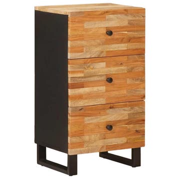 vidaXL Bijzetkast met lade Bruin 40 x 33 x 75 cm Massief, Huis en Inrichting, Woonaccessoires | Cd- en Dvd-rekken, Verzenden, Nieuw