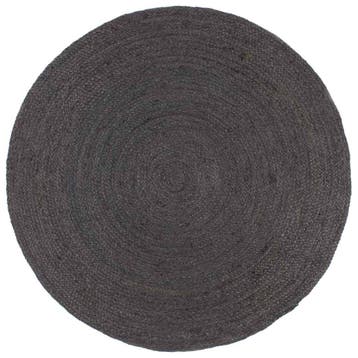 vidaXL Vloerkleed handgemaakt rond 180 cm jute donkergrijs, Huis en Inrichting, Stoffering | Tapijten en Kleden, Verzenden, Nieuw