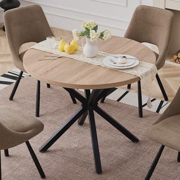 EGOONM Ronde Eettafel / Koffietafel 100cm - Massief Hout & S, Verzenden, Nieuw