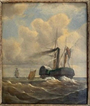 Franz Stegmann (1831–1892) - Historischer Raddampfer und
