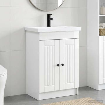 vidaXL Badkamermeubelset Hoogglans Wit 78,5 x 37,5 x 81 cm, Verzenden, Nieuw