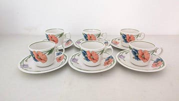 Villeroy & Boch - Koffieservies (12) - Amapola - Porselein, Antiek en Kunst