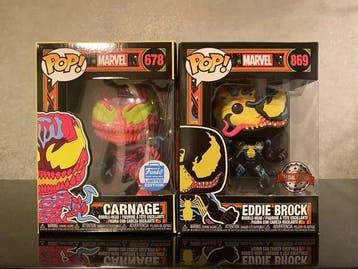 Funko - Funko Pop Marvel Venom Blacklight/Fluorescent Series