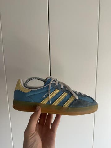 Adidas Gazelle – Blauw/Geel – Maat 38, Ophalen of Verzenden, Sneakers of Gympen, Gedragen, Blauw