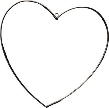Metalen Hart hangend Zwart Ø10 cm, Ophalen of Verzenden, Nieuw