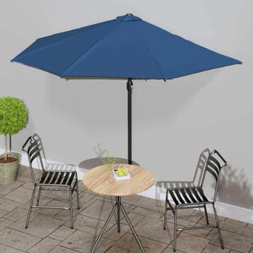 vidaXL Balkonparasol half met aluminium paal 300x155x223 cm, Verzenden, Nieuw, 3 tot 4 meter