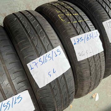 4 x Yokohama BluEarth 175-65-15 Zomerbanden 6,5mm, Gebruikt, 15 inch, 175 mm, Ophalen of Verzenden
