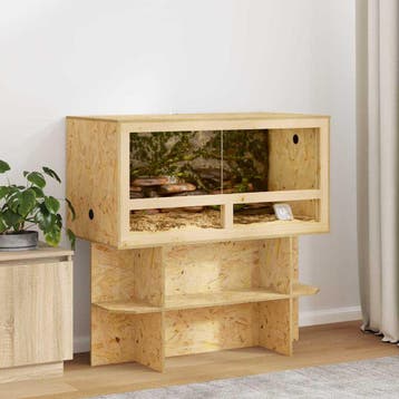 vidaXL Terrariumbasis Bruin 100 x 50 x 50 cm OSB, Verzenden, Nieuw