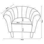 Kuipstoel Ariel schelpen fauteuil stof 70x70x58 cm grijs, Verzenden, Nieuw