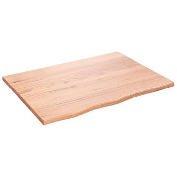 Eiken Tafelblad 80x60cm Natuurlijke Rand | Tweedekansje O..., 50 tot 100 cm, Eikenhout, Zo goed als nieuw, Tafelblad