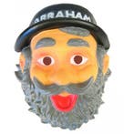 Plastic abraham masker met hoedje - 50 Abraham versiering, Ophalen of Verzenden, Nieuw
