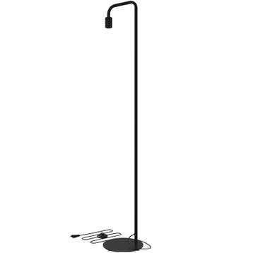 Calex Vloerlamp 155 cm zwart 180cm snoer en schakelaar E27, Nieuw