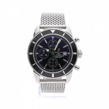 Breitling Superocean Heritage Chrono A13320; Automatisch..., Ophalen of Verzenden, Zo goed als nieuw, Leer, Overige merken