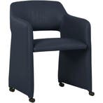 Set van 8 Leren eetkamerstoelen Icon - Toledo Marine, Huis en Inrichting, Stoelen, Ophalen of Verzenden, Nieuw, Leer