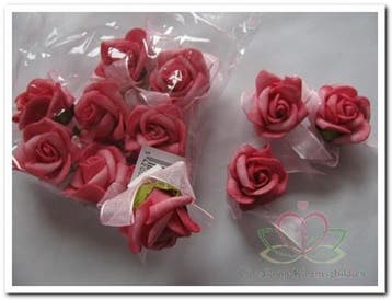 Mini Foam Roos Pink Roze Zelfklevend 2 cm Pak, Ophalen of Verzenden, Nieuw