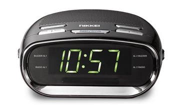 Nikkei NR151D - Klokradio met dubbele wektijd en snooze, Verzenden, Nieuw