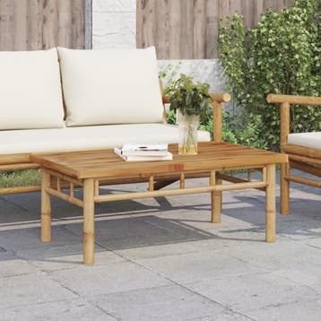 vidaXL Salontafel 90x50x35 cm bamboe, Huis en Inrichting, 50 tot 100 cm, Verzenden, Nieuw, 50 tot 100 cm