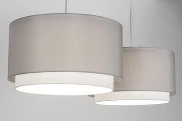 Rietveld Hanglampen - Grijs - Staal, Stof, Verzenden, Nieuw