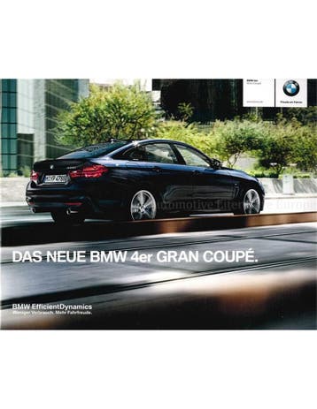 2014 BMW 4 SERIE GRAN COUPÉ BROCHURE DUITS, Nieuw, BMW, Author
