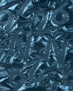 Gewatteerd Polyester Alfabet Petrol, Nieuw, Blauw