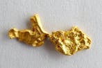 Goud Mauritaanse goudnuggets 0,357 gram- 0.36 g - (2), Verzamelen