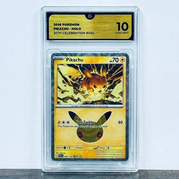 Pokémon Graded card - Pikachu 024 - 30th Anniversary –, Nieuw