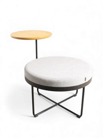 Johanson Shima poef met tafel, grijs-zwart, Overige plaatsen, Ophalen of Verzenden, Gebruikt, Tafel