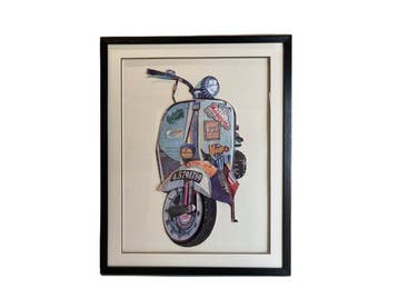 Veiling - 3D schilderij Vespa, Nieuw