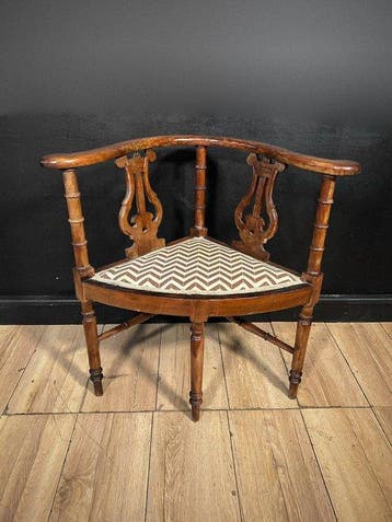 Fauteuil - Hout, Textiel