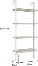 2dekans | Wandrek ladder boekenkast Stoer - industrieel, Ophalen of Verzenden, Zo goed als nieuw