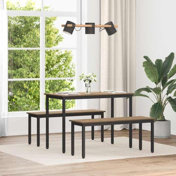 vidaXL Bank Ambachtelijk eiken 110 x 35 x 45 cm Bewerkt hout, Huis en Inrichting, Banken | Bankstellen, Verzenden, Nieuw, Hout