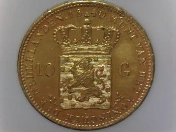 Gouden tientje Willem I 1840 (2.760.356 oplage), Postzegels en Munten, Munten | Nederland, Verzenden, Koning Willem I, Losse munt