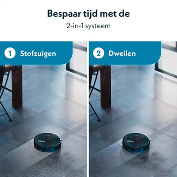 Eziclean Aqua-Connect x550 Robotstofzuiger Met Dweilfunctie, Ophalen of Verzenden, Zo goed als nieuw