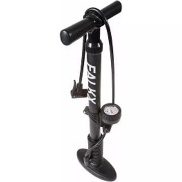 Falkx Fietspomp met manometer - dubbele ventielkop - zwart, Ophalen of Verzenden, Nieuw, Band
