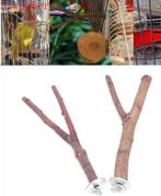 Natuurlijke Houten Vogel Zitstok met Platform voor Vogelkooi, Verzenden, Nieuw