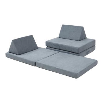 Speelbank Norhulta 5-delig kinderbank 150x66x45,5 cm grijs [, Verzenden, Nieuw