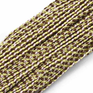 4 meter Metallic gevlochten koord – katoen/polyester mix.., Ophalen of Verzenden, Nieuw, Kraal