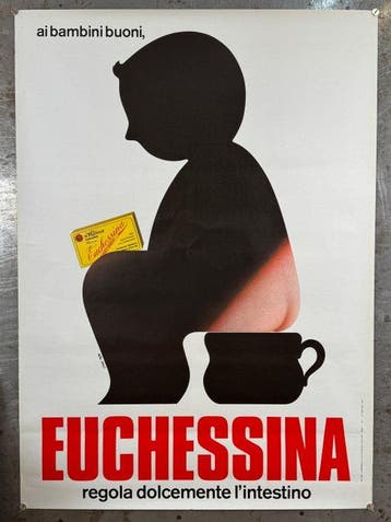 Armando Testa - Euchessina “Ai bambini buoni” | Graf., Antiek en Kunst