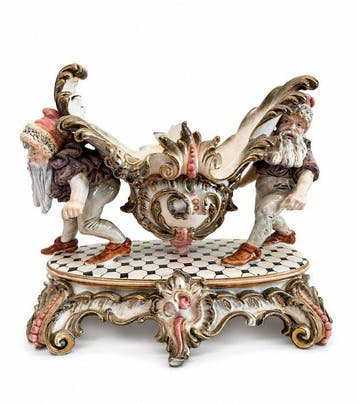 Hugo Lonitz - Tafelmiddenstuk - Majolica - Gnome Figural