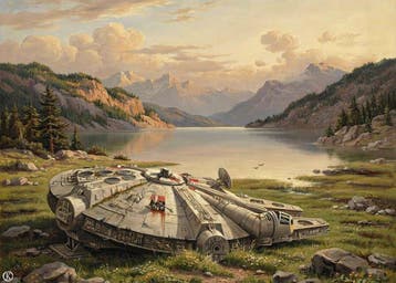 Kleury.art - [XL Canvas] The Falcon’s Anchorage” by, Nieuw in verpakking