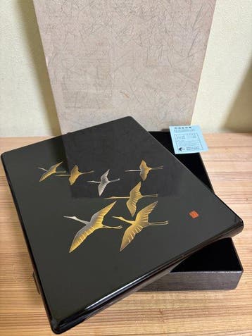 japanese Lacquerware - Doos - lakwerk, goudpoeder -