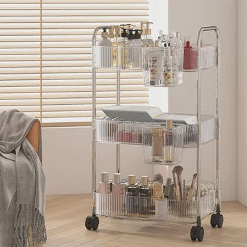 Luxe Transparante Acryl Rolkar met 2, 3 of 4 Lagen - Verrijd, Verzenden, Nieuw