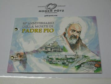 Vatikan 2 Euro 2018 Padre Prio im offiziellen Numisbrief, Postzegels en Munten, Verzenden